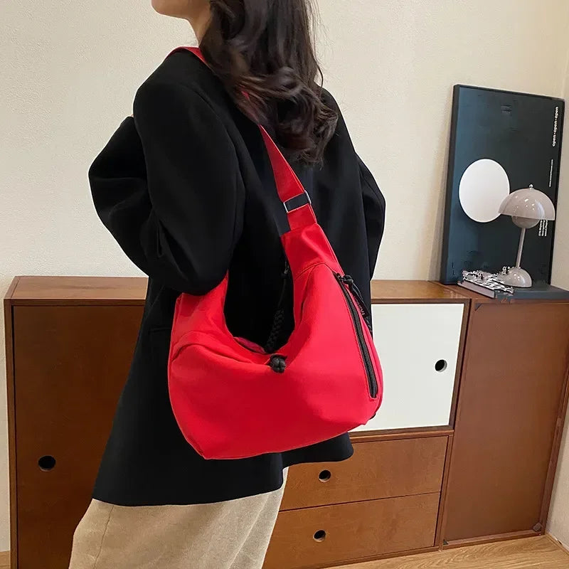 Nylon Crossbody Dumpling Bag – Large Capacity Shoulder Bag