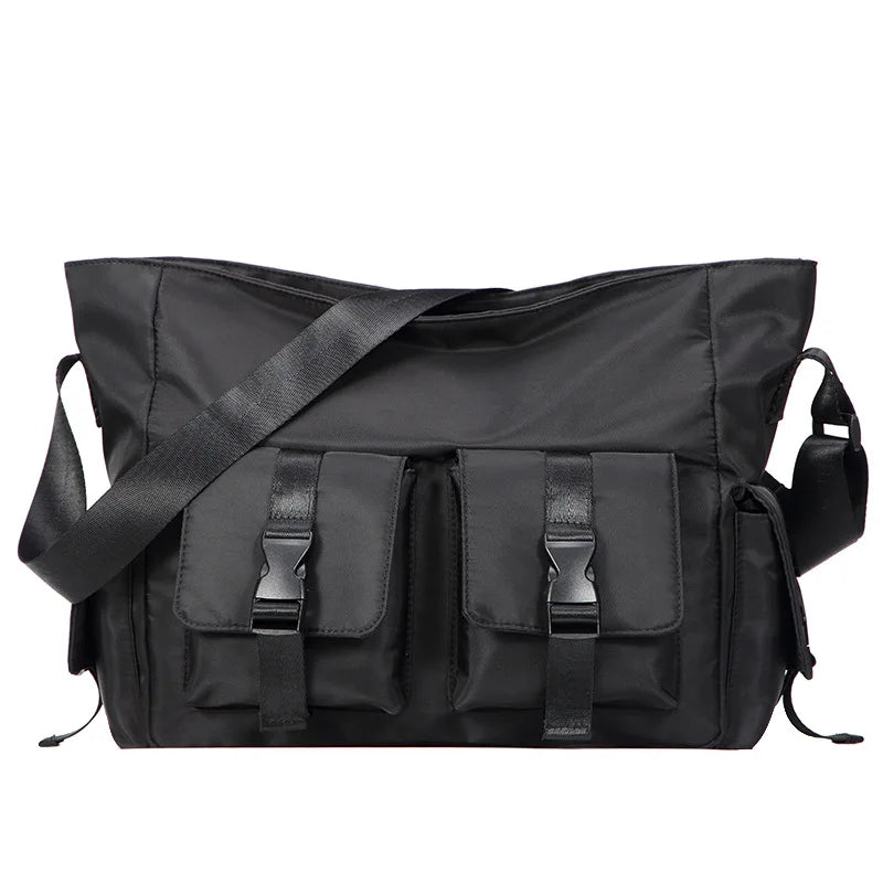 Men S Women Work Wear Oxford Cloth Student Postman Single Shoulder Backpack Large Capacity Buckle