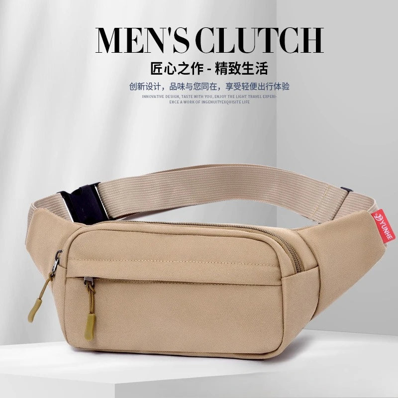 Men S Women Chest Bag Waist Hanging Leisure Single Shoulder Zipper Cross Body Large Capacity Oxford