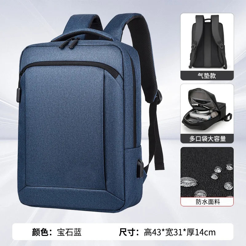 Men S Business Backpack Travel Women Commuting Light Schoolbag Waterproof Computer Bag - Waterproof