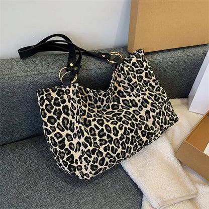Leopard Print Handbag – Large Capacity Women's Shoulder Tote