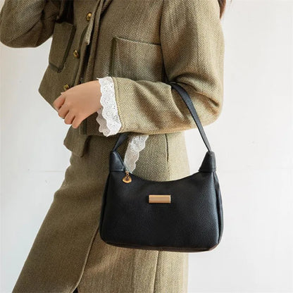 Hobo Shoulder Bag – Soft PU Leather Handbag with Zipper Closure