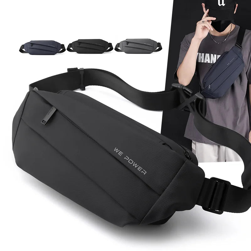 Men S Chest Bag Crossbody Outdoor Sports Waist Large Capacity Mobile Phone Storage Backpack