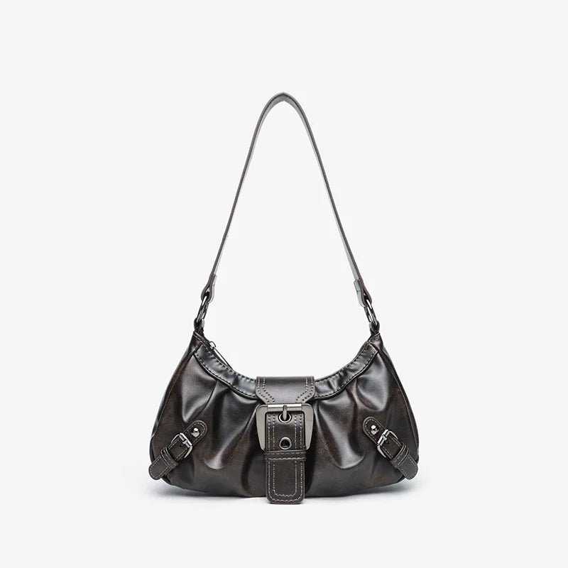 Spring Selling Maillard Style Retro Small Bag Spicy Girl Y2k Wasteland Vintage Leather Shoulder