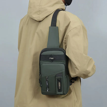 Casual Chest Bag Men Portable Diagonal Cross Student Simple Large Capacity Waterproof Shoulder