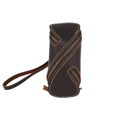 Top-Grain Cowhide Car Key Waist Bag Genuine Leather Waist Strap Bag Door Key Hand-Held Cowhide Small
