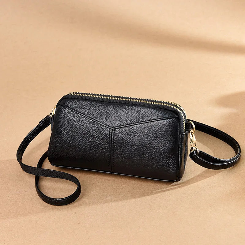 Small Crossbody Bag Sac Main 100 Genuine Leather Women Tote Shoulder Solid Color Clutch Ladies Bags