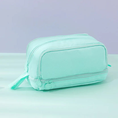 Large Capacity Pencil Case – Multi-Layer Stationery Pouch with Mesh Pockets
