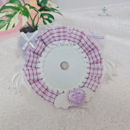 Ita Bag Badge Display Stand – Handmade Lace Cat Ears Wings Decoration