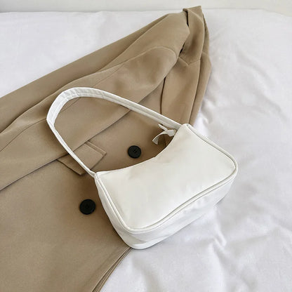 PU Leather Shoulder Bag – Chic Small Square Underarm Bag for Women
