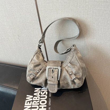 Retro Denim Underarm Bag – Y2K Women's Shoulder Bag