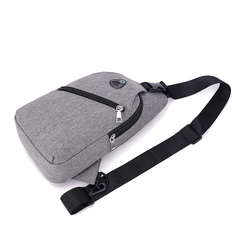 Simple Men S Chest Bag Trendy Cool Shoulder Crossbody Multi-Function Large Capacity Waterproof