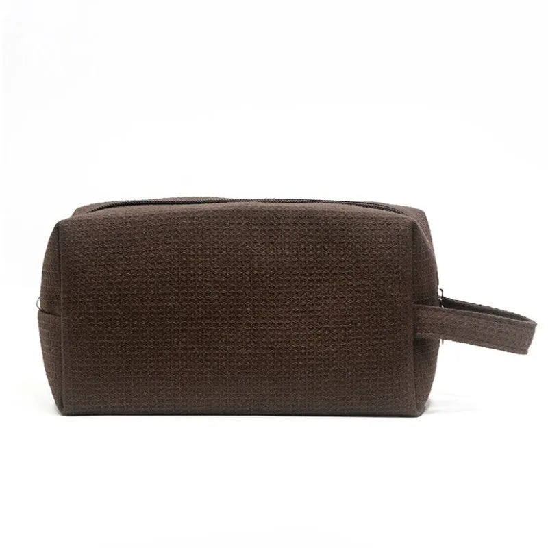 Ladies Cosmetic Bags Solid Color Japanese Harajuku Cotton Soft Makeup Travel Portable Compact Large