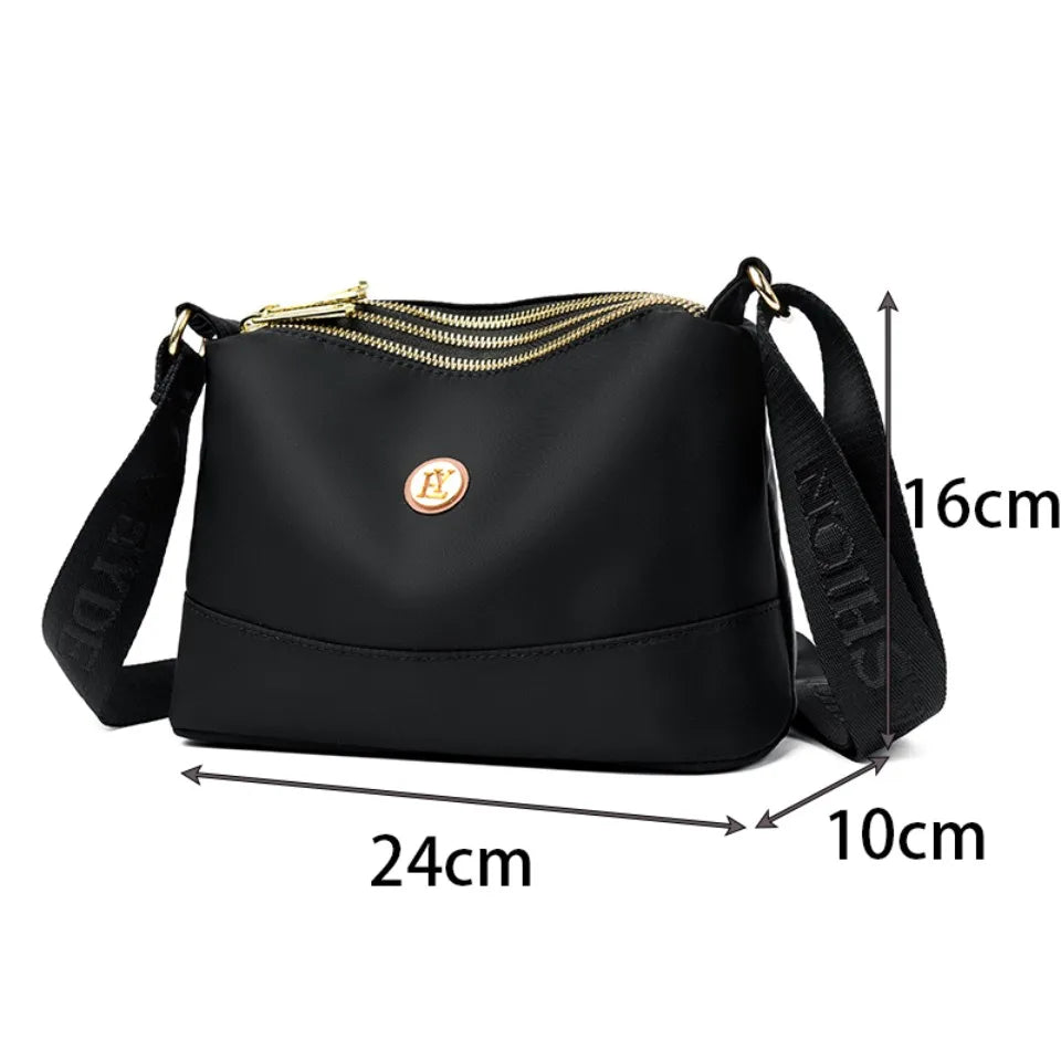 Waterproof Nylon Crossbody Bag for Women – Large Capacity Multilayer Purse