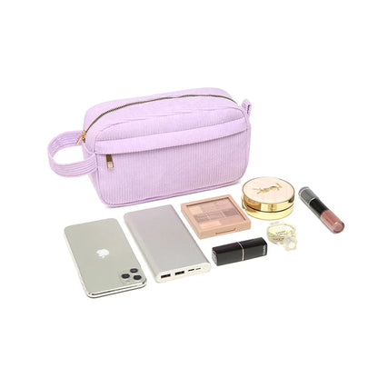 Corduroys Cosmetic Bag Simple Mini Portable Cosmetics Lipstick Storage Large Capacity