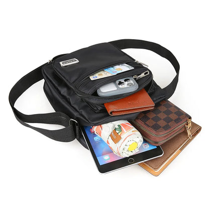 Men S Shoulder Bag Business Leisure Large Capacity Portable Handbag Multi Layer Waterproof Summer