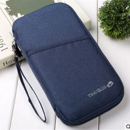 Wear-Resistant Oxford Cloth Travel Passport Bag Multi-Function Card Portable Storage Large Capacity