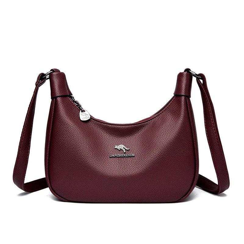 Women's Luxury Soft PU Leather Crossbody Shoulder Bag