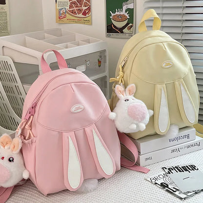 Cute Girl Backpack Student School Schoolbag Simple Everything Bunny Kawaii