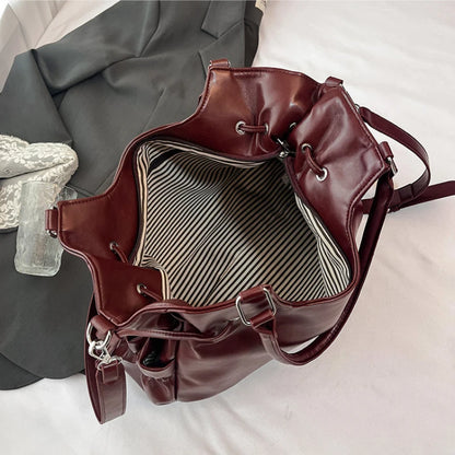 Fashionable Brand Design Tote Bag Retro Shoulder Casual Large-Capacity Crossbody Bags Light Luxury