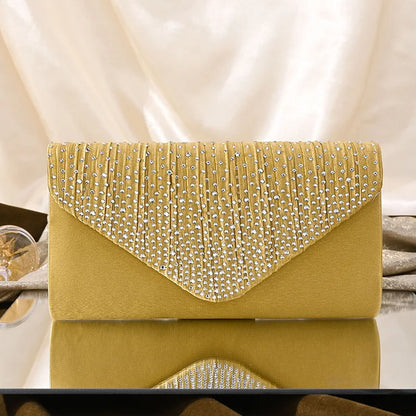 Sparkly Evening Handbag Detachable Chain Strap Parties Weddings Crossbody Bag