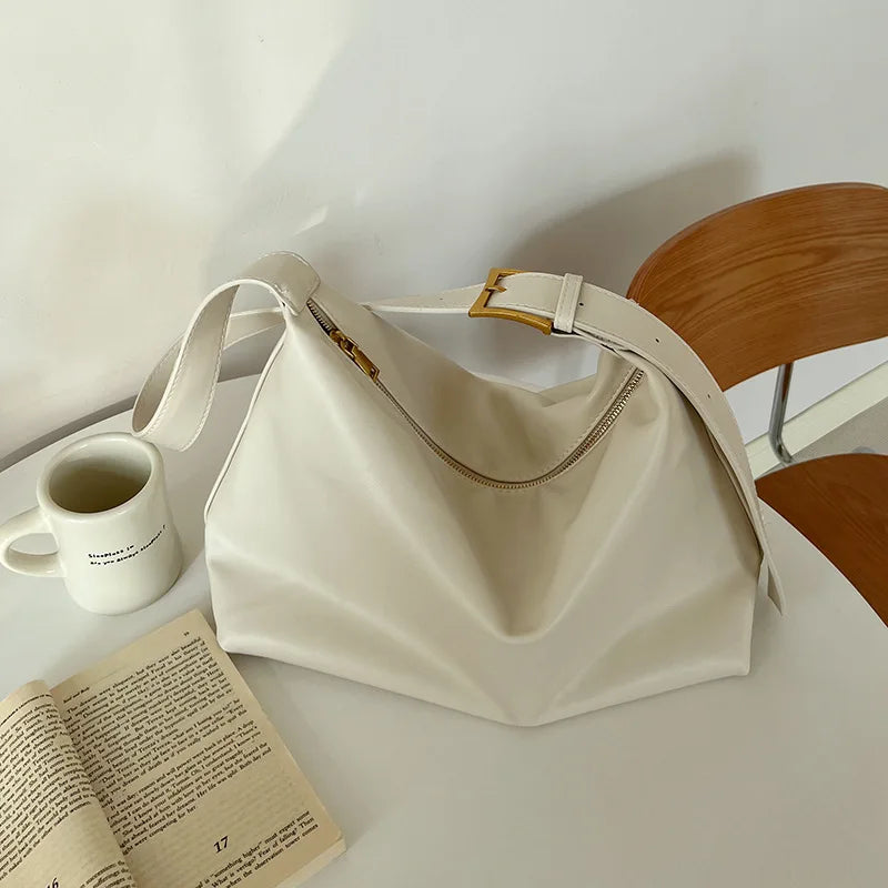 Minimalist Style Shoulder Bag Women Large Capacity Crossbody Multi-Function