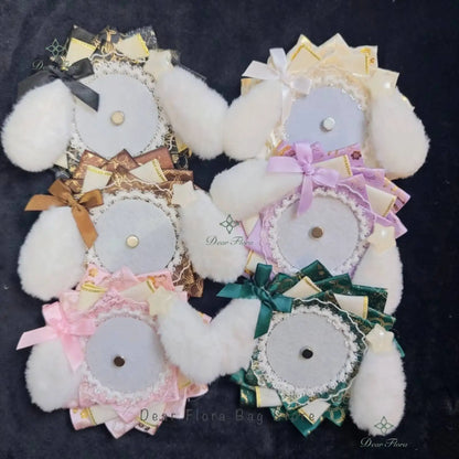 Itabag Badge Holder Rosette with Dog Ear & Bow – Handmade Anime Pin Display
