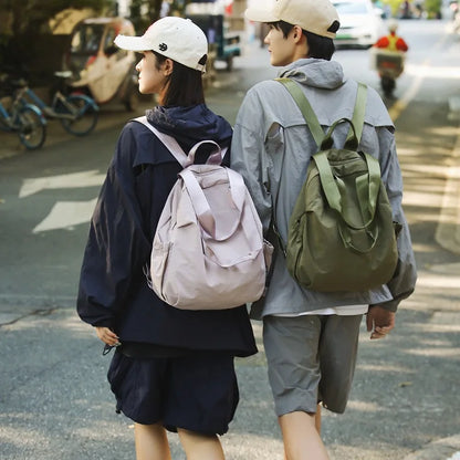 Waterproof nylon shoulder backpack women lightweight literary simple large capacity handbag