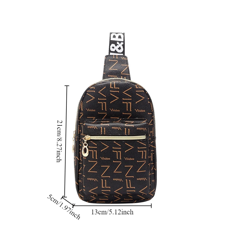 Fashionable Crossbody Bag Women Large Capacity Versatile Chest Bag Model Single-Shoulder Bag Ladies