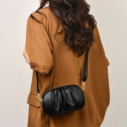 Women's Crossbody Bag – 3-Layer Soft PU Leather Shoulder Bag