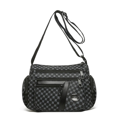 Everyday Versatile Rhombus Pattern Crossbody Bag Trendy Two Color Option