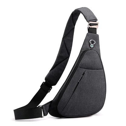 Men S Large-Capacity Single-Shoulder Chest Bag Casual Commuting Small Backpack Reflective Waterproof