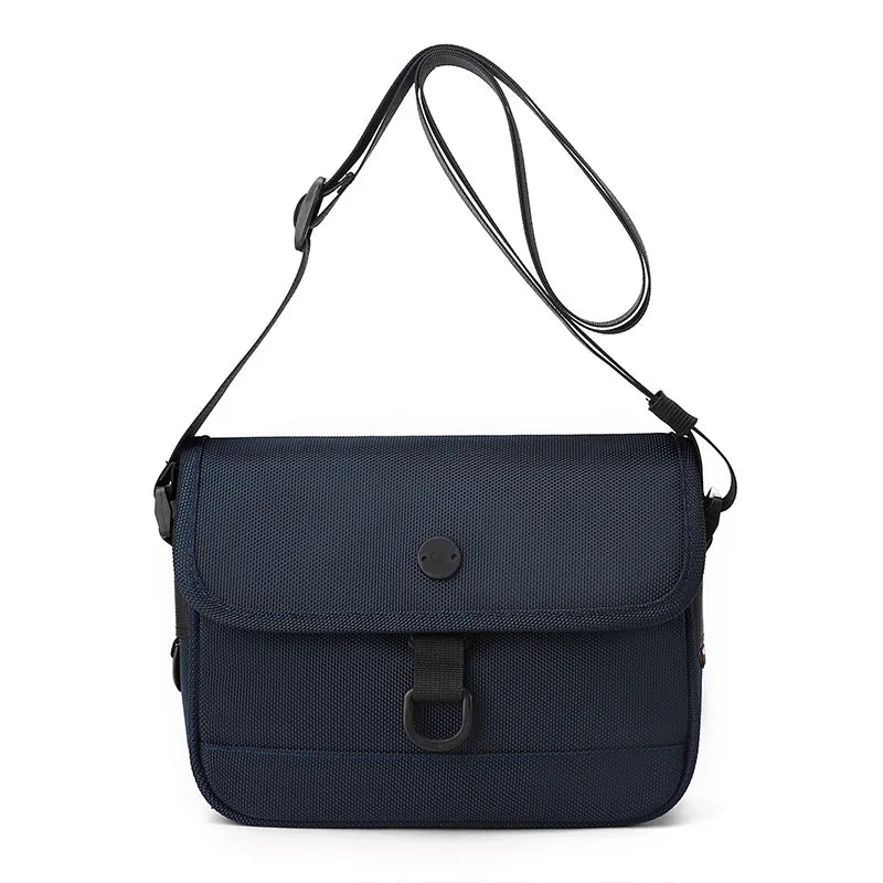 Men S Waterproof Nylon Fabric Single-Shoulder Bag Casual Commuting Light Crossbody Square