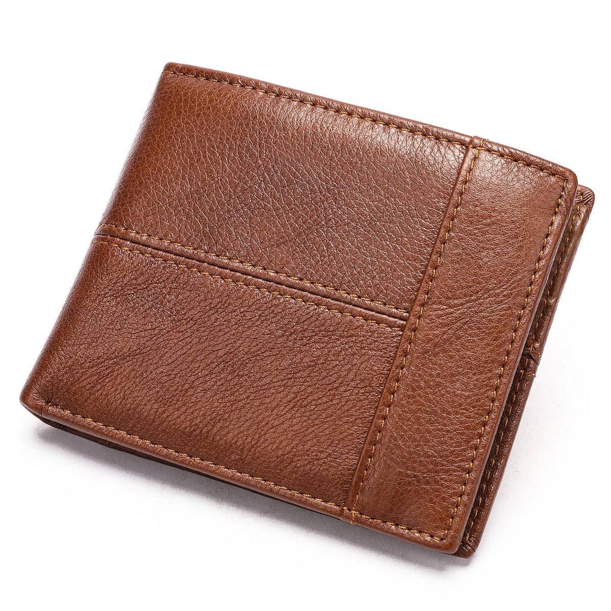 Rfid Card Holder Men S Genuine Leather Short Wallet