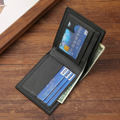 Men S Wallet Short Business Youth Horizontal Light Luxury Multi-Card Folding Large Capacity