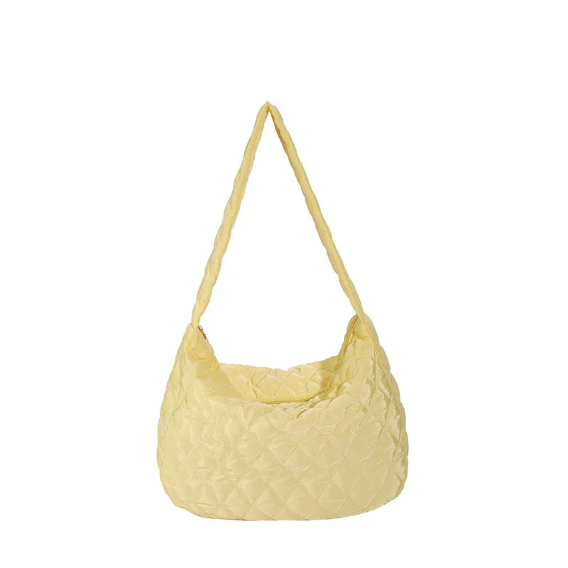 Quilted Hobo Bag – Slouchy Diamond Stitch Shoulder & Crossbody