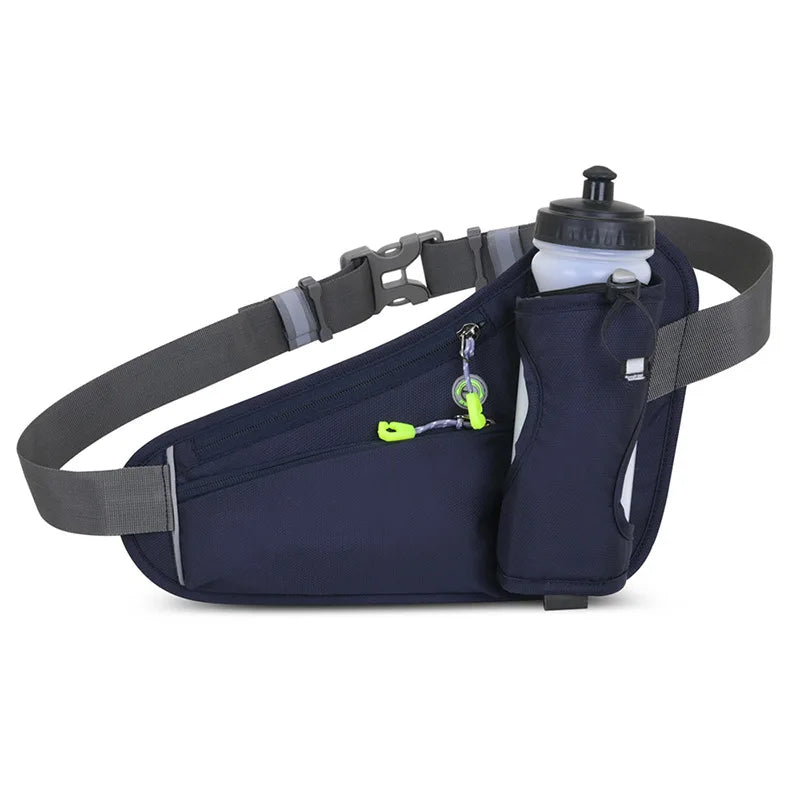 Running Waist Belt Bag with Water Bottle Holder & Phone Pouch
