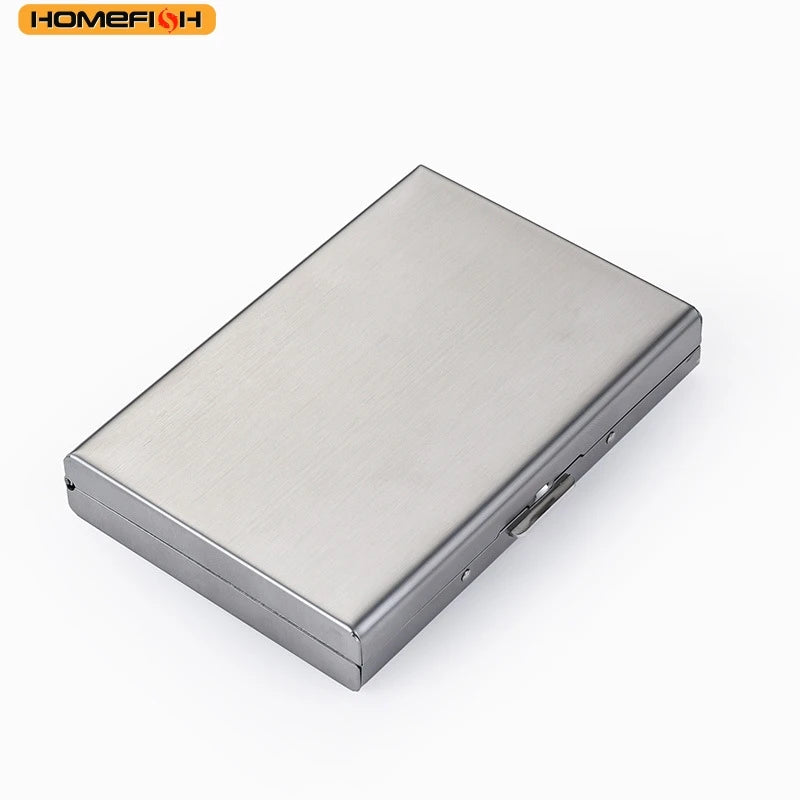 Homefish Slim Stainless Steel Id Card Holder Rfid Anti-Theft Business Card Case 6 Slots
