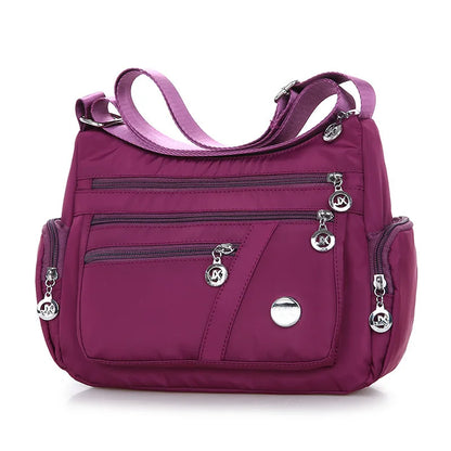Waterproof Nylon Crossbody Bag for Women – Multi-Pocket