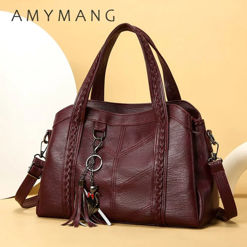 3-Layer Women's Crossbody Bag – PU Leather Shoulder Handbag