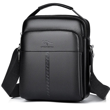 Men S Genuine Leather Single-Shoulder Layer Cowhide Crossbody Bag