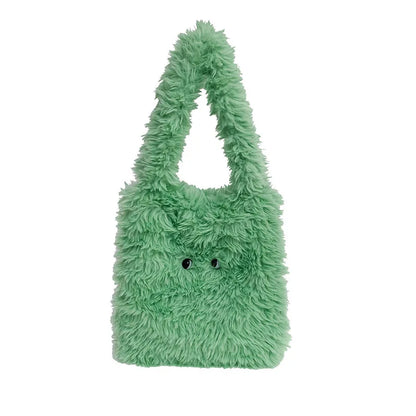 Fluffy Faux Fur Tote Bag Cute Y2K Handbag for Women
