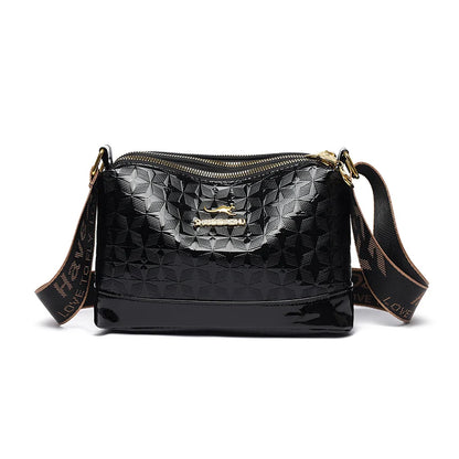 Patent Leather Crossbody Bag – Women's 3-Layer Designer Purse