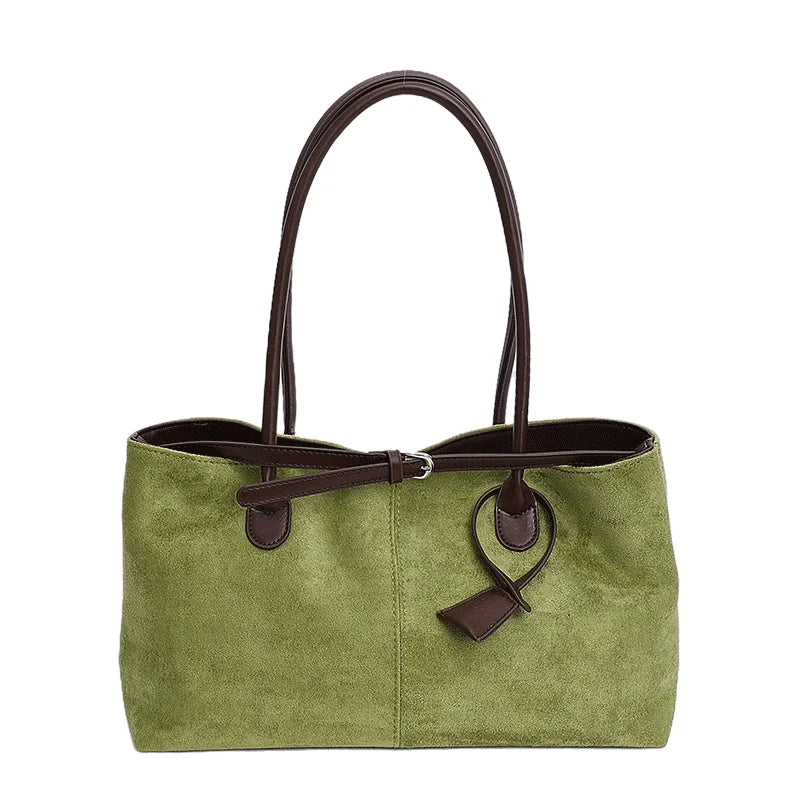 Retro PU Leather Tote Bag for Women – Luxury Shoulder Handbag