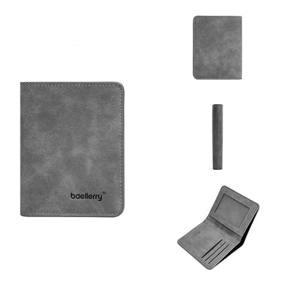Minimalist Men's Leather Bifold Wallet with Card Slots
