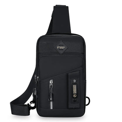 Casual Chest Bag Men Portable Diagonal Cross Student Simple Large Capacity Waterproof Shoulder