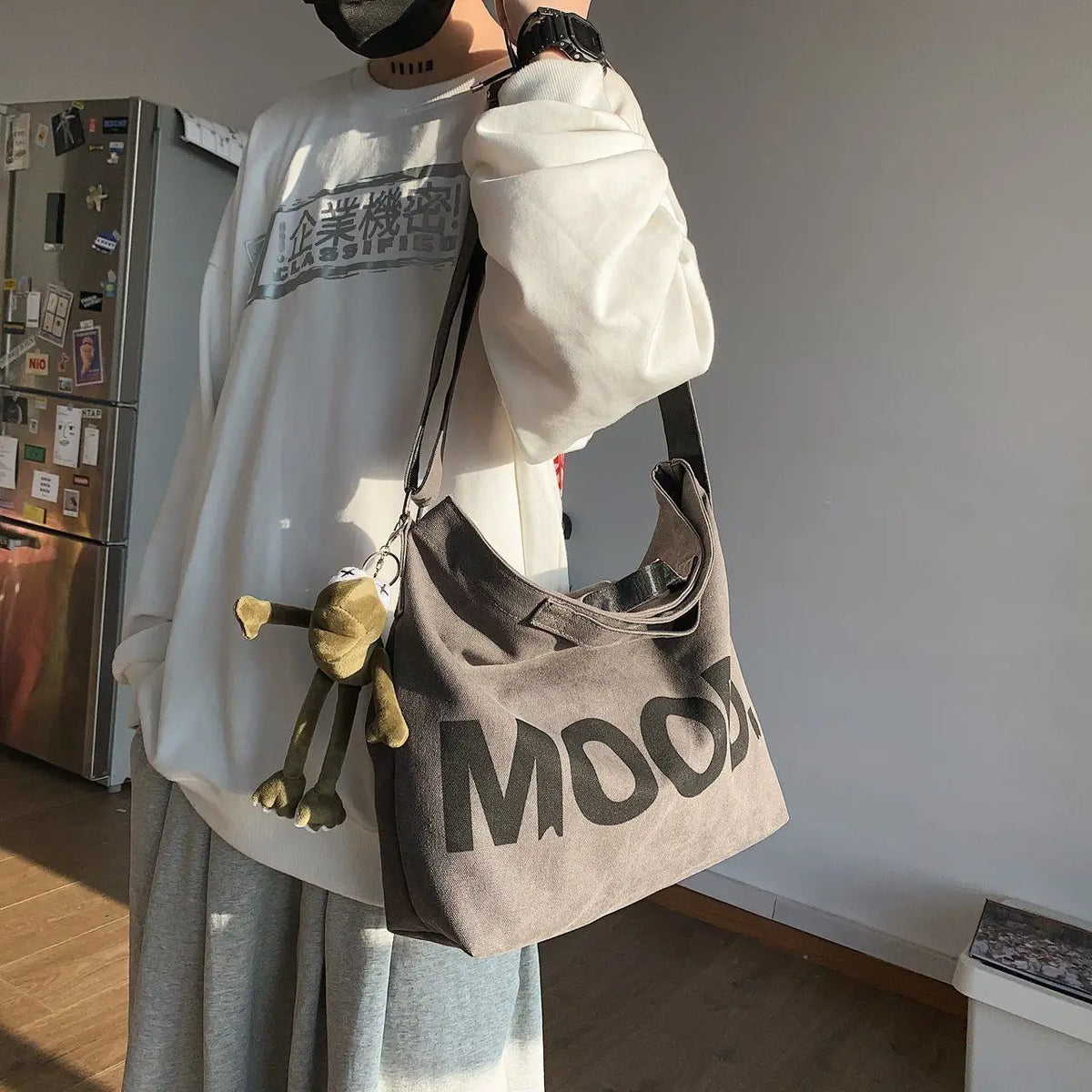 Canvas Crossbody Bag for Women – Large Capacity Messenger Bag