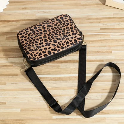 Leopard Print Crossbody Bag – Women's Casual Shoulder Bag