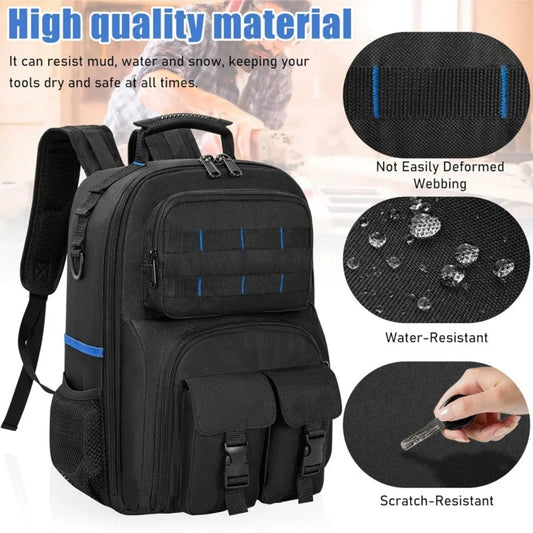 Wear-Resistant Oxford Cloth Tool Storage Backpack Hardware Accessories - Waterproof