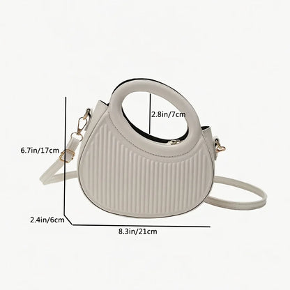 Luxury Look Shoulder Bag Everyday Use Chic Stripe Design Crossbody Bags Women Elegant Synthetic